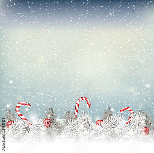 Carte de voeux paysage de noël