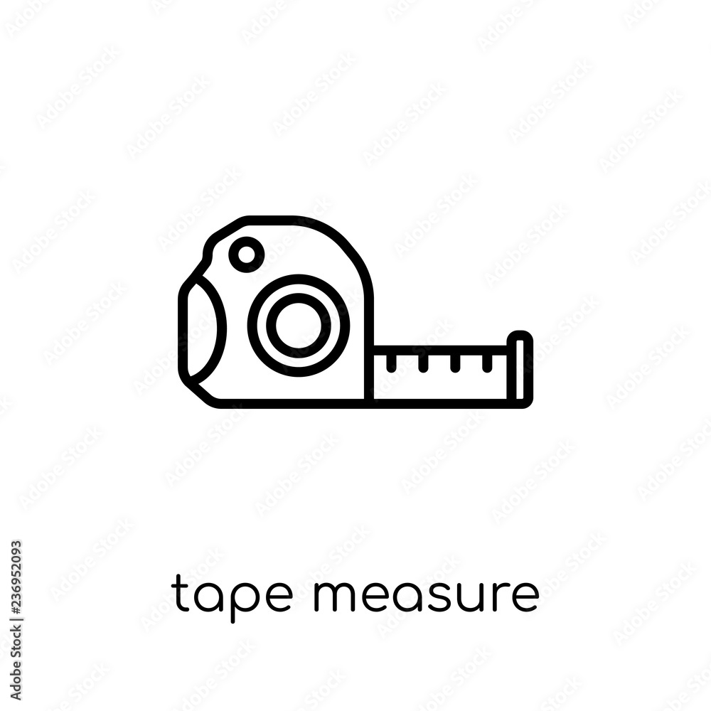 tape measure icon. Trendy modern flat linear vector tape measure icon on white background from thin line General collection - obrazy, fototapety, plakaty 