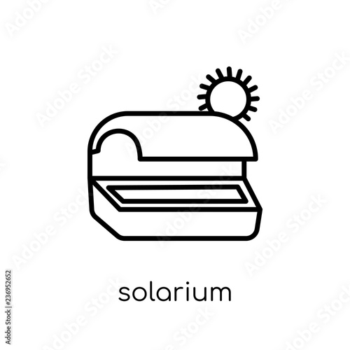 solarium icon. Trendy modern flat linear vector solarium icon on white background from thin line General collection