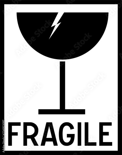 autocollant fragile pour l'emballage 