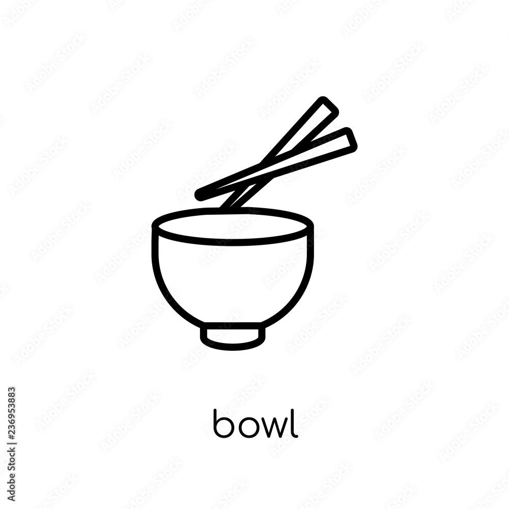 Bowl icon from collection. Bowl icon from collection.