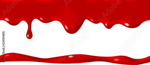 Seamless border of white milk cream drops
