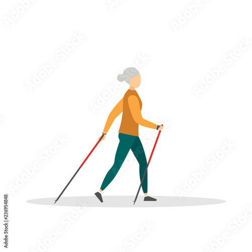 Nordic walking.