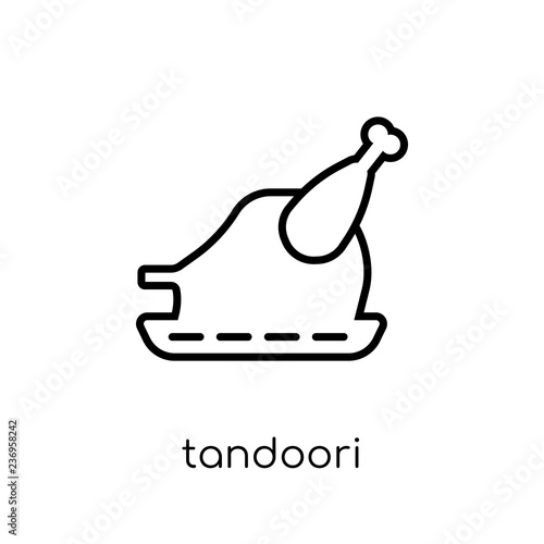 Tandoori icon. Trendy modern flat linear vector Tandoori icon on white background from thin line india collection