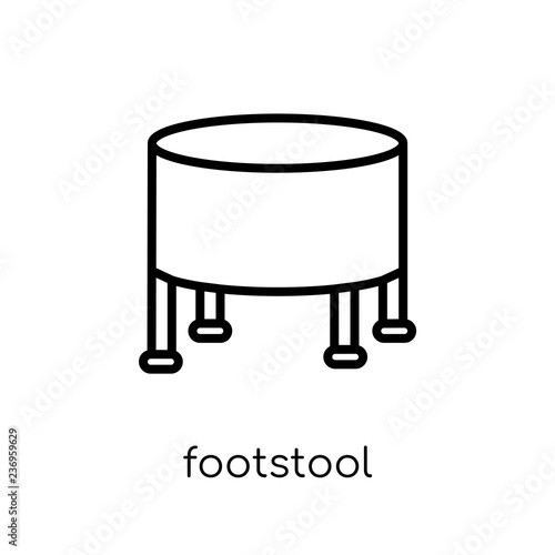 footstool icon from Furniture and household collection.