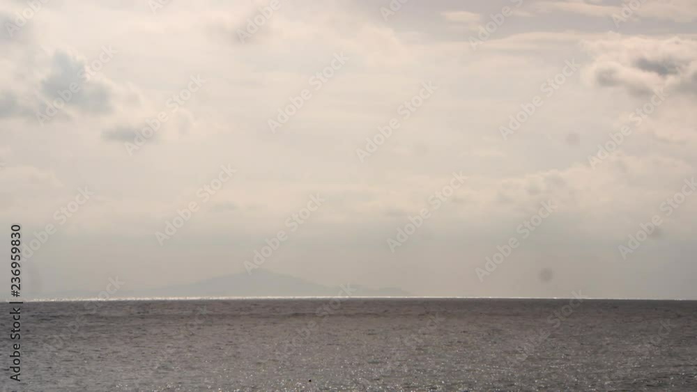 Lockdown of the Aegean Sea With Mountains Faintly Visible on the Horizon Lockdown of the Aegean Sea With Mountains Faintly Visible on the Horizon