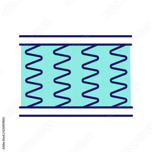 Spring bed mattress color icon