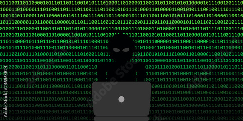 hacker cybercrime concept binary code web background vector illustration EPS10