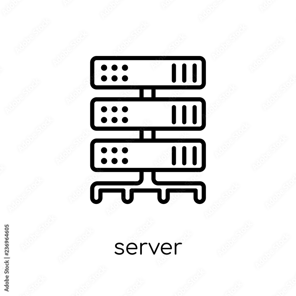 server icon vector flat