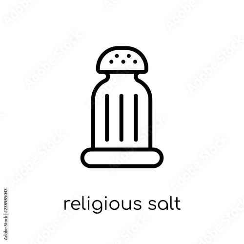Religious Salt icon. Trendy modern flat linear vector Religious Salt icon on white background from thin line Religion collection