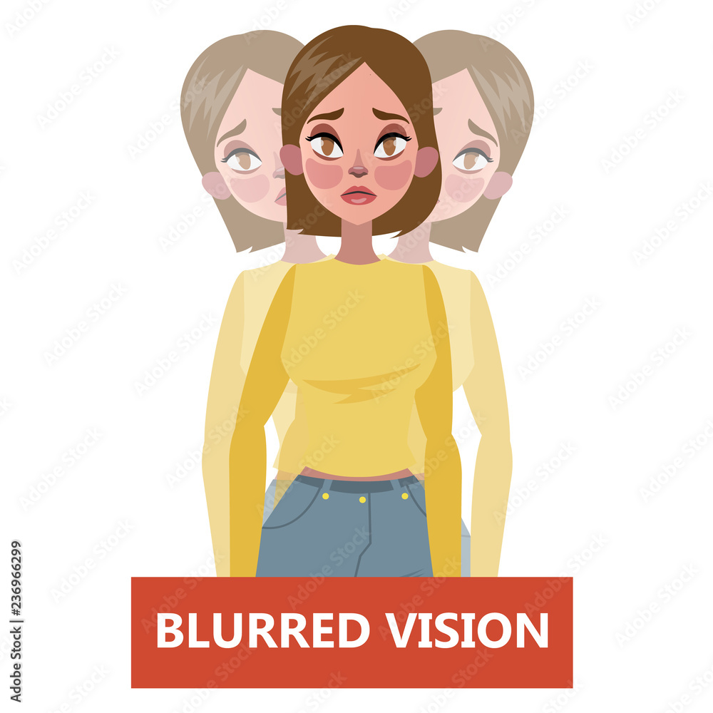 Blurred vision as a symptom of disease Stock Vector Adobe Stock
