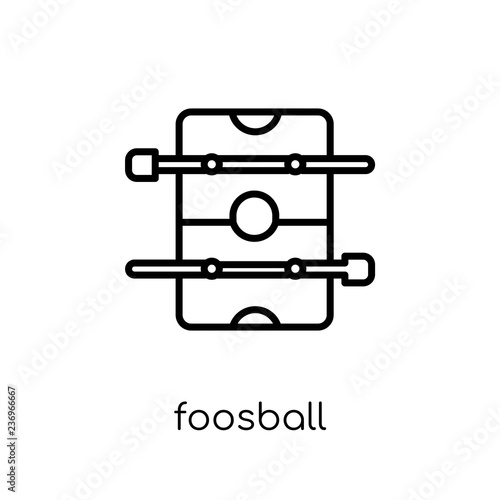 foosball icon. Trendy modern flat linear vector foosball icon on white background from thin line Arcade collection, outline vector illustration