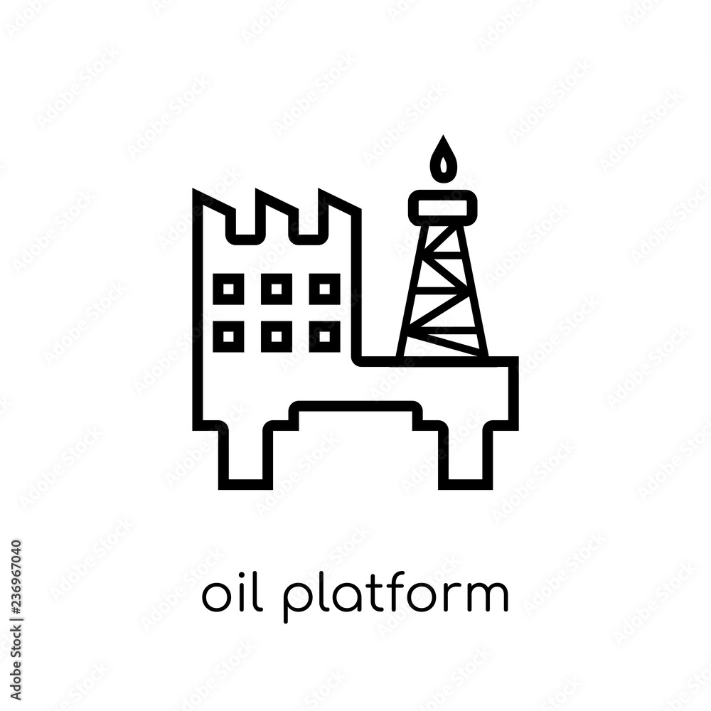 Oil platform icon from collection.