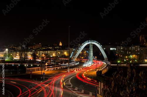 Billede på lærred modern bridge over river in Orense, Galicia