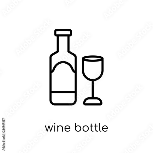 Wine bottle icon from collection.
