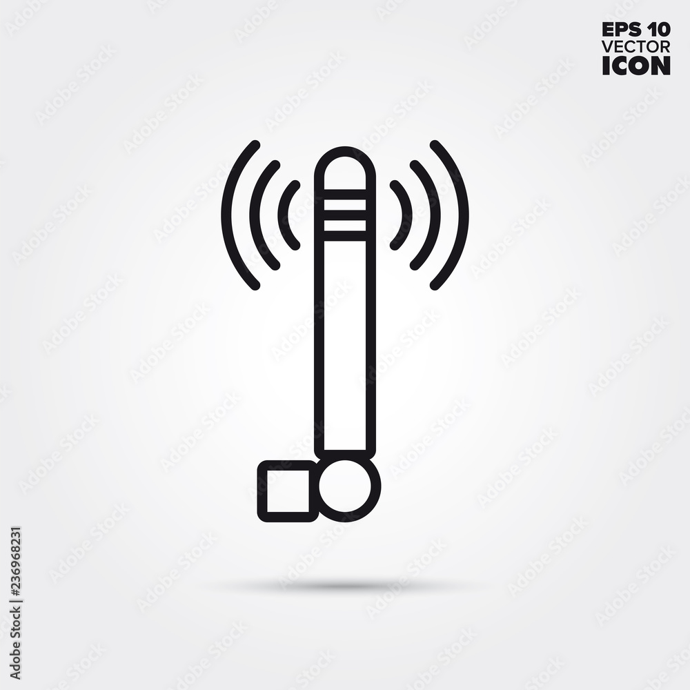 Wi-Fi antenna vector line icon Wi-Fi antenna vector line icon