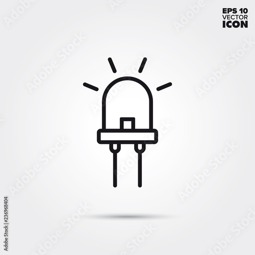  LED vector line icon