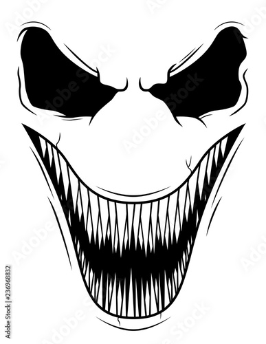 Scary smiling face