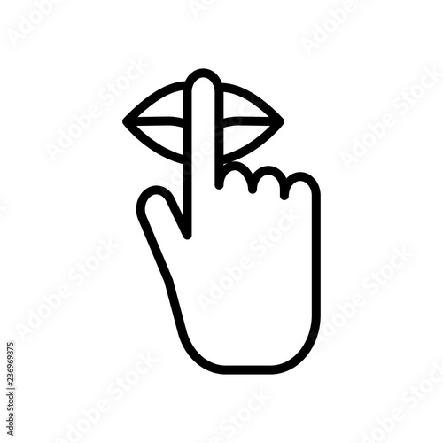 Quiet vector icon