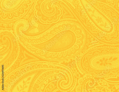 Yellow Paisley Background