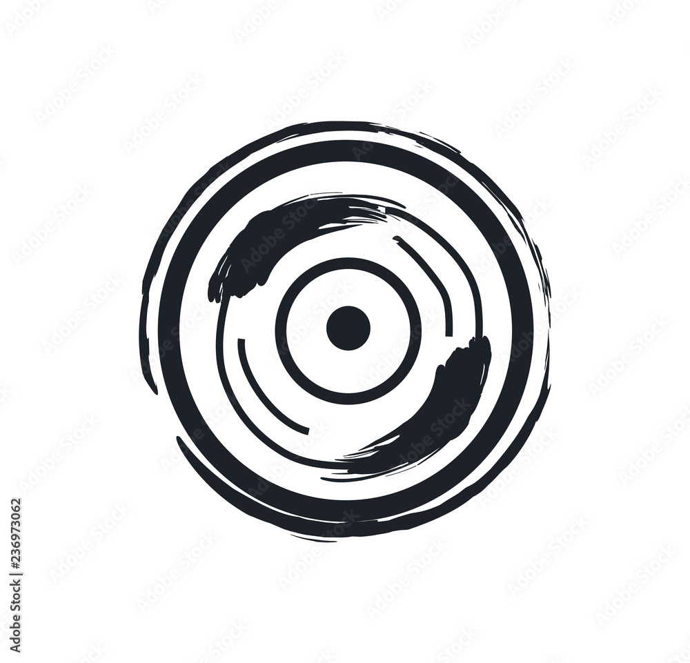 Disk or Vinil Recorder Rock Symbol Illustration Disk or Vinil Recorder Rock Symbol Illustration