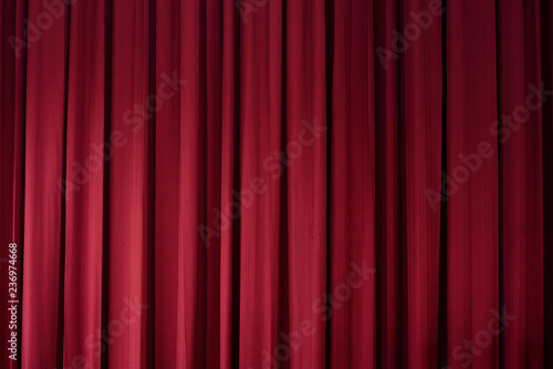 Red curtain is background