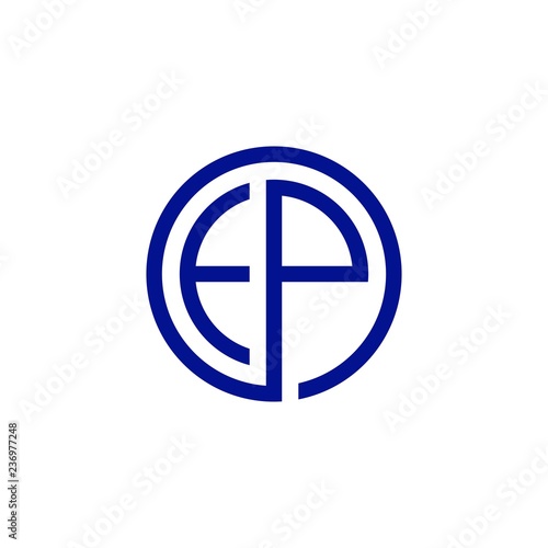 ep letter monogram logo vector icon