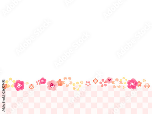 梅の花の和風フレーム