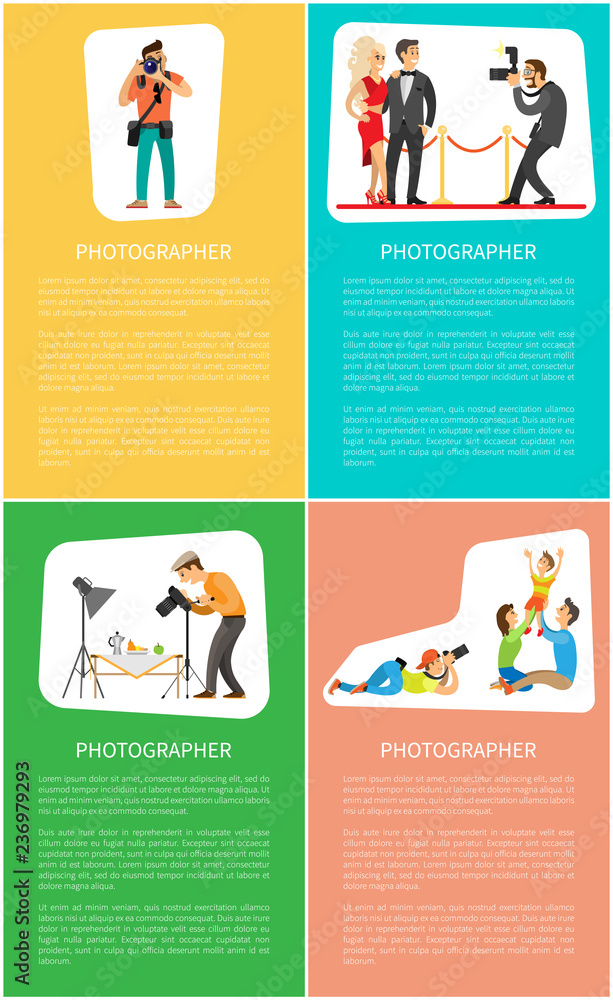 Photographer Profession and Genres Promo Banners