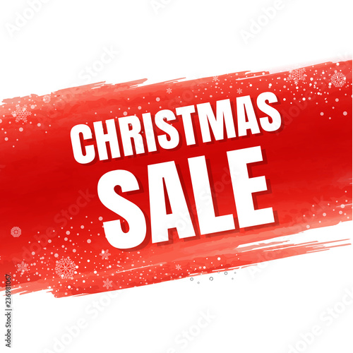 Red Sale Blot With Snowflake