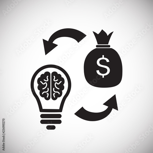 Crowfunfing investment icon on white background for graphic and web design, Modern simple vector sign. Internet concept. Trendy symbol for website design web button or mobile app