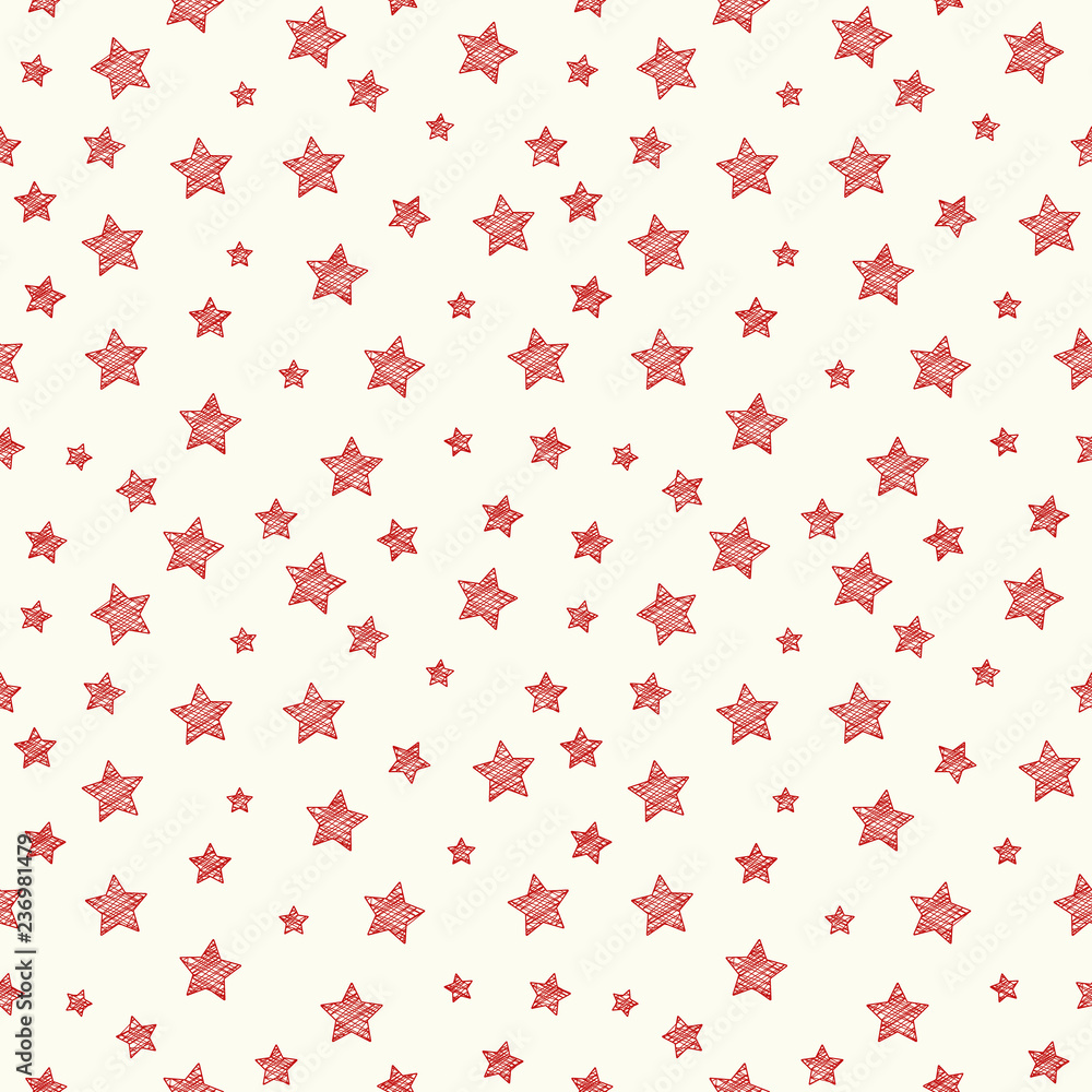 Seamless texture with hand drawn stars. Vector. Seamless texture with hand drawn stars. Vector.