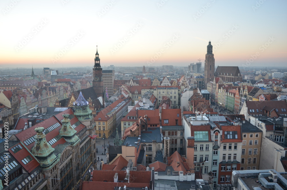 Naklejka premium Fantastic old town Wroclaw in Poland