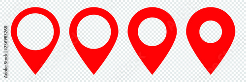 Red maps pin. Location map icon.