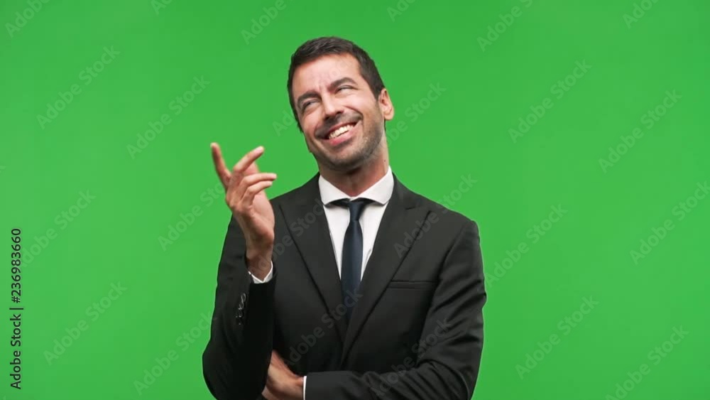man intending to realizes the solution while lifting a finger up man intending to realizes the solution while lifting a finger up