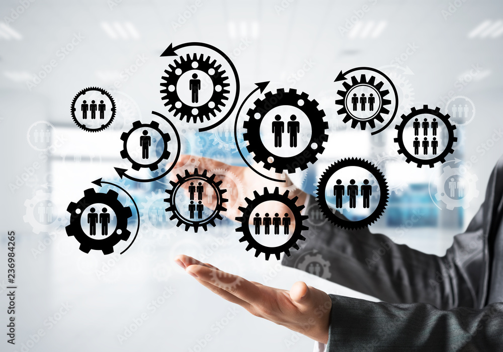Cogwheels and gears mechanism as social communication concept Cogwheels and gears mechanism as social communication concept