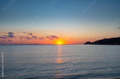 Sunset over west sea