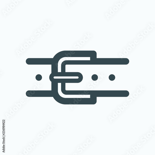 Belt icon, leather belt vector icon