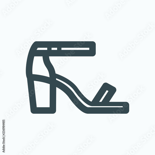 Heels icon, summer high heels sandals vector icon