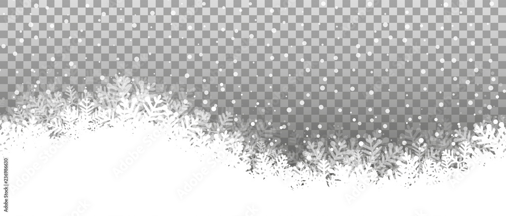 Obraz premium Swing snowy background transparent vector