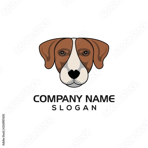 Dog head for Animal Pet logo Template with vector file