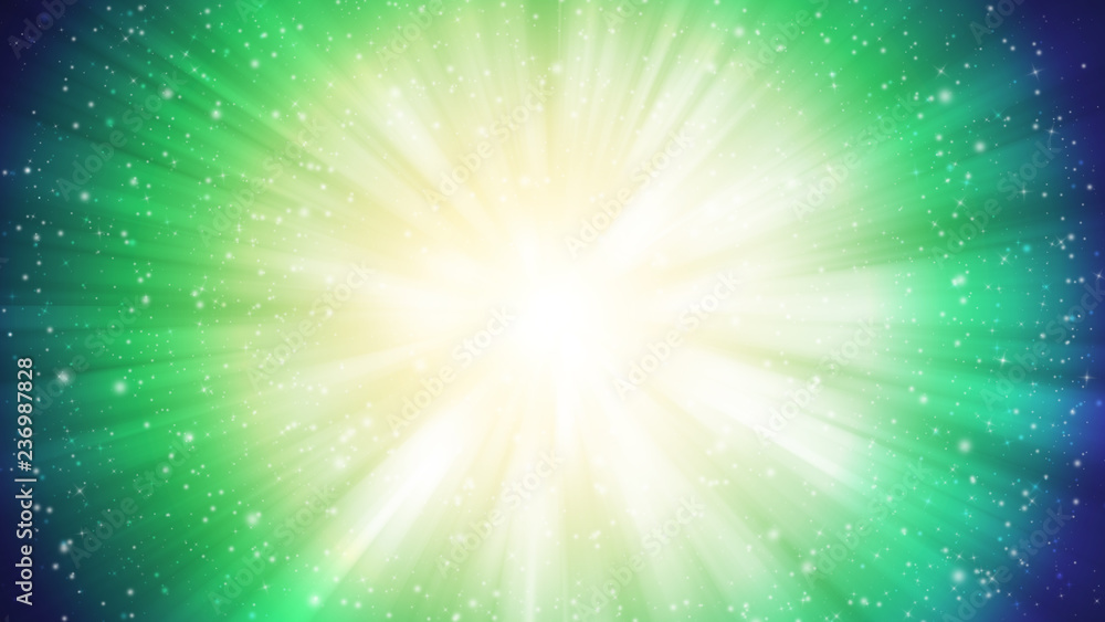 Green and Yellow sparkle rays lights with bokeh elegant abstract background. Dust sparks background. Green and Yellow sparkle rays lights with bokeh elegant abstract background. Dust sparks background.
