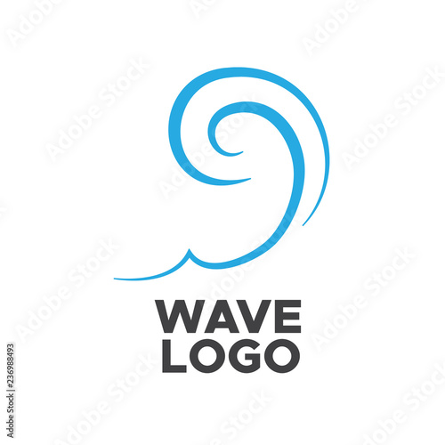 Surfing club emblem. Surf poster with sea waves