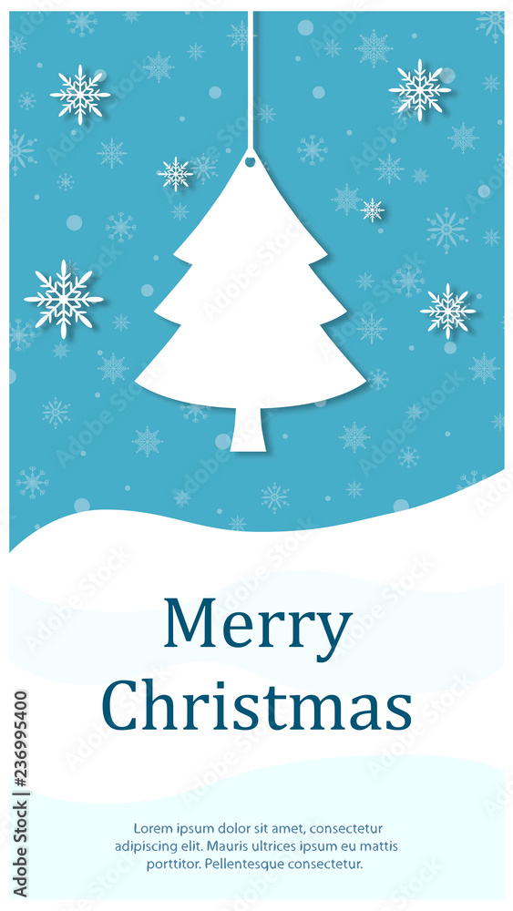 Christmas greeting card. Vector illustration