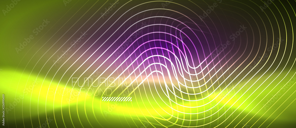 Color shiny neon lights background with abstract lines Color shiny neon lights background with abstract lines