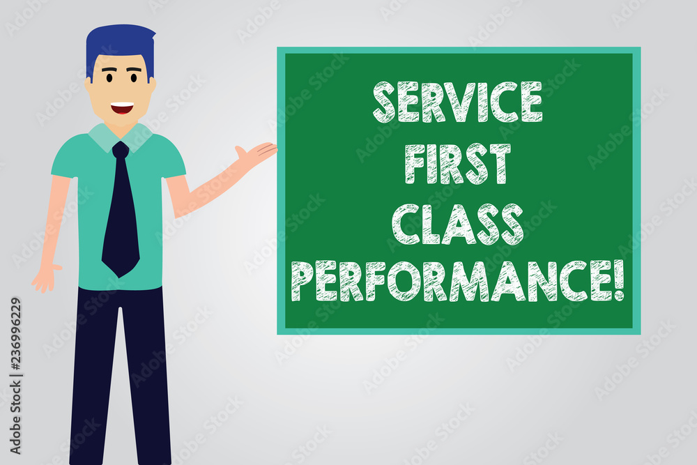 Handwriting text writing Service First Class Perforanalysisce. Concept meaning Great services High quality top the best Man with Tie Standing Talking Presenting Blank Color Square Board photo Handwriting text writing Service First Class Perforanalysisce. Concept meaning Great services High quality top the best Man with Tie Standing Talking Presenting Blank Color Square Board photo