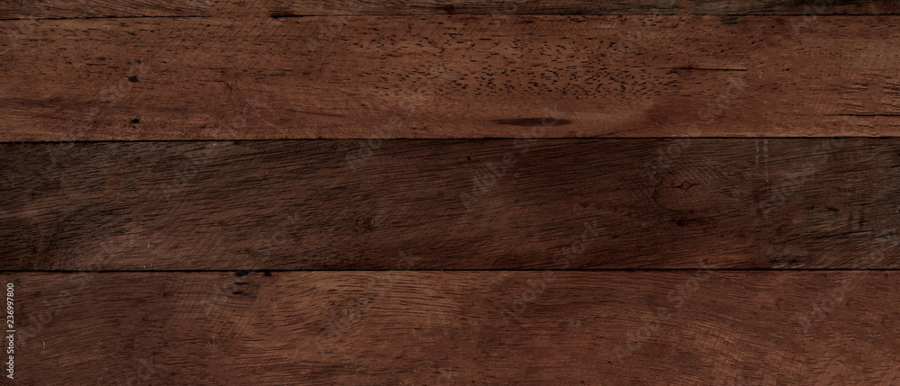 Closeup of old natural wood grunge texture. Dark surface with old natural wooden pattern. Vintage wooden floor. Panoramic Closeup of old natural wood grunge texture. Dark surface with old natural wooden pattern. Vintage wooden floor. Panoramic