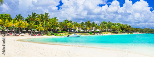 Tropical holidays - amazing Mauritius island. Bel mare beach