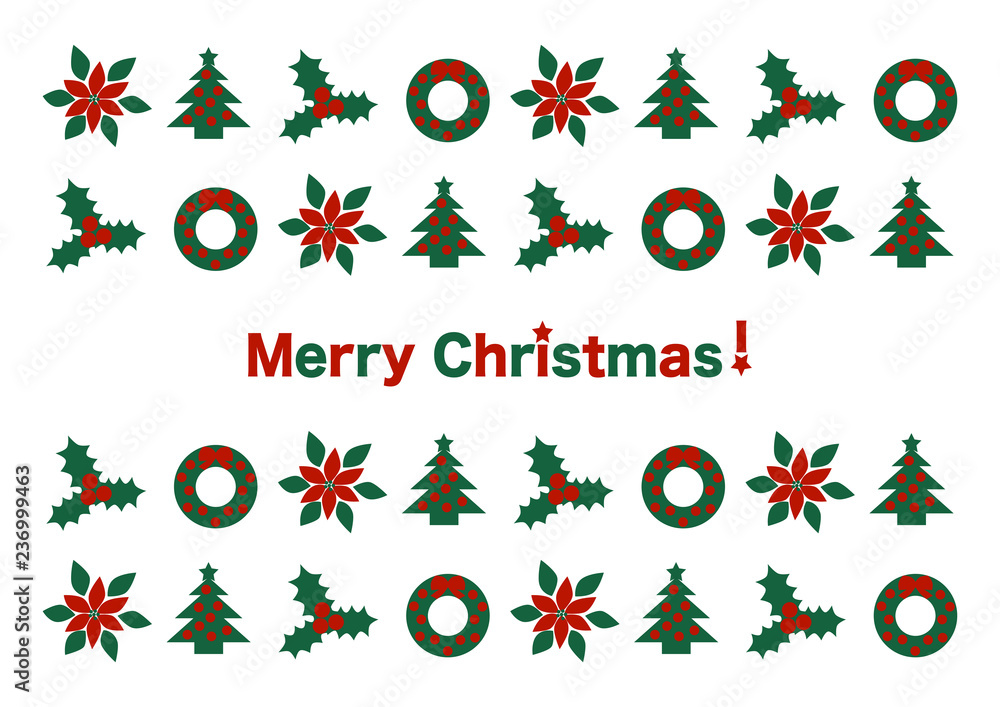 クリスマス カード イラスト アイコン Stock Vector Adobe Stock