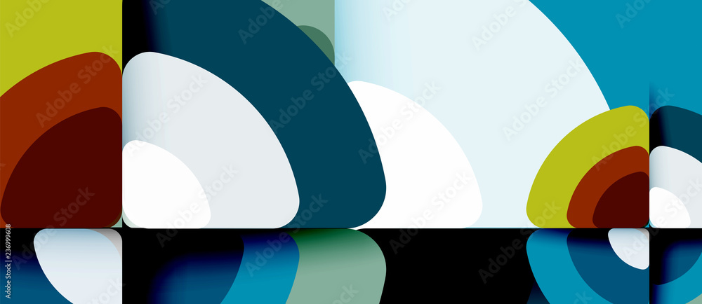 Circles and triangles geometric abstract background. Trendy abstract layout template for business or technology presentation or web brochure cover, wallpaper Circles and triangles geometric abstract background. Trendy abstract layout template for business or technology presentation or web brochure cover, wallpaper